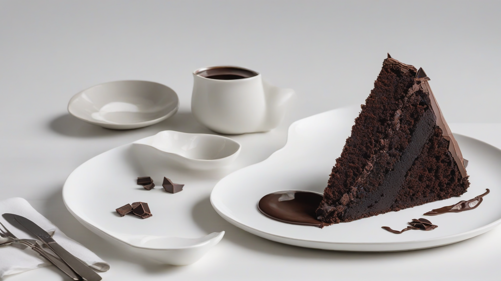 torta con cioccolato fondente